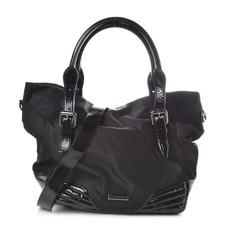 burberry black tote nylon